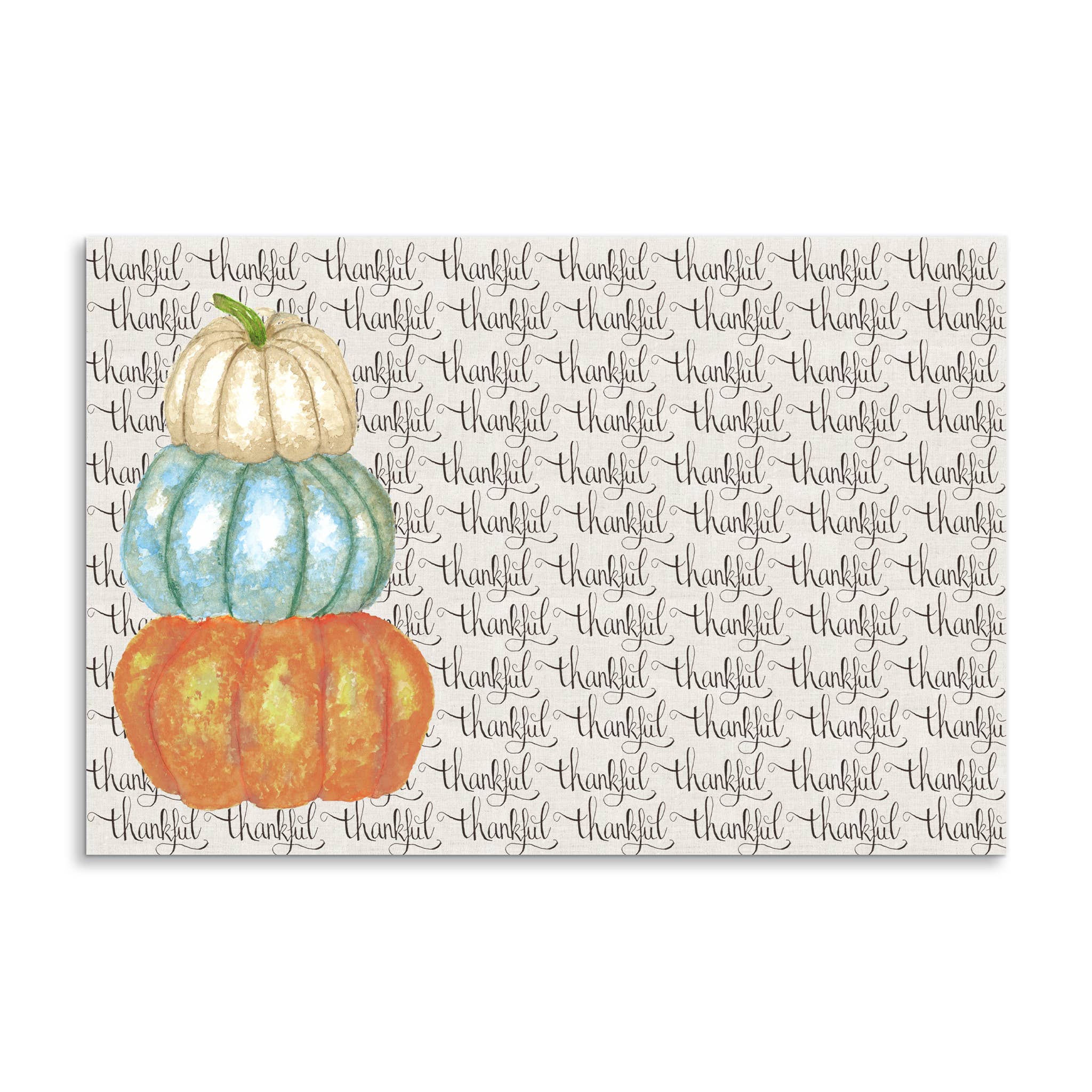 French Graffiti Thankful Pumpkins Paper Placemats