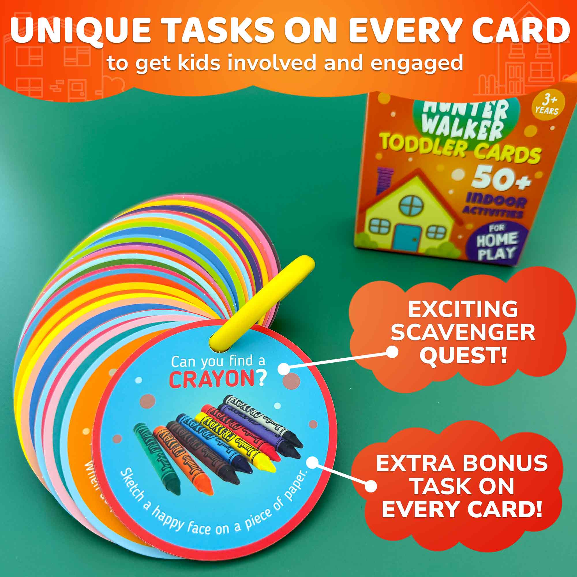 Quokka Scavenger Hunt Game for Kids - 50 Cards Activities Indoor