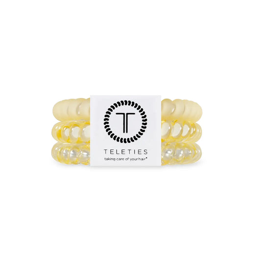 Teleties Spiral Hair Coils | Small | Butter Yellow Hair Ties