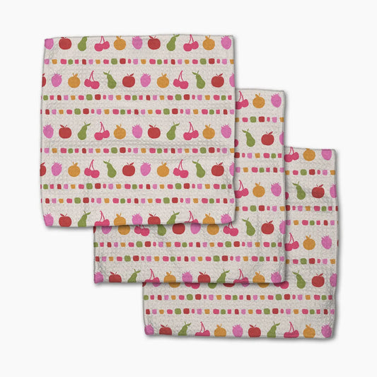 Geometry Fruits At the Party Dishcloth Set