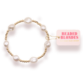 Beaded Blondes | Sadie Pearl Bracelet in Gold | Standard 6.75 inch