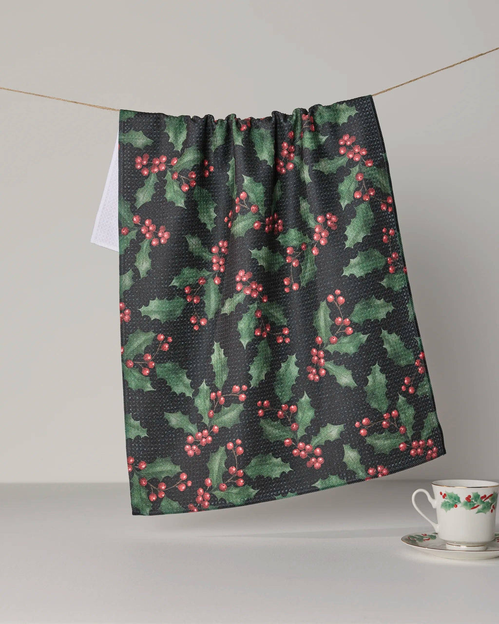 Geometry | Tea Towel | Holly Night