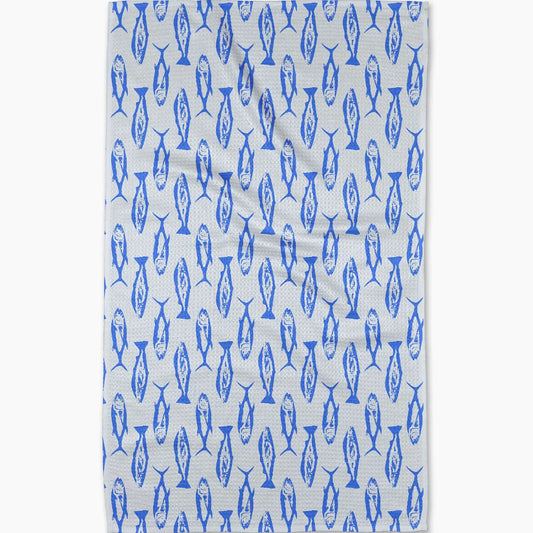 Geometry Coastal Catch Tea Towel