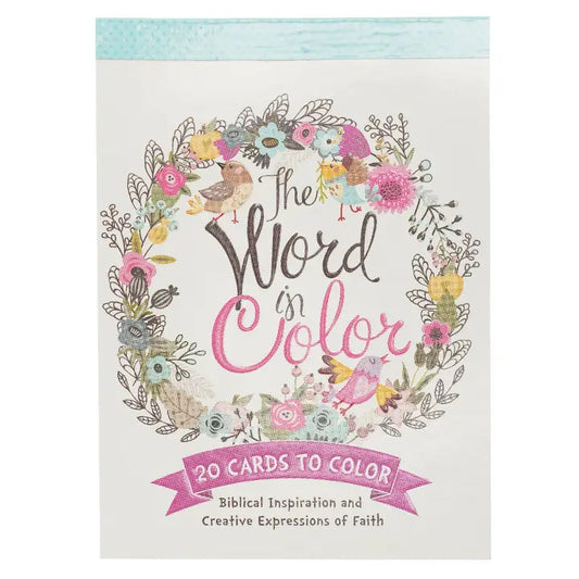 Christian Art Gifts Coloring Cards the Word in Color