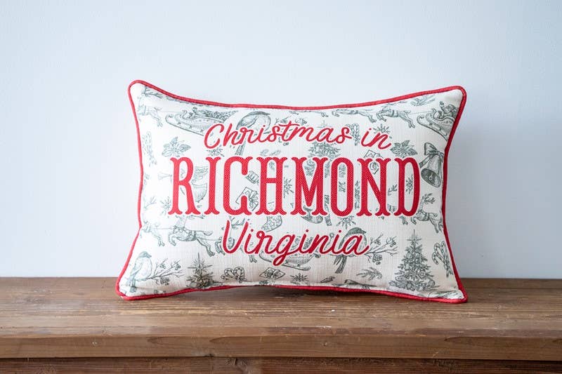 Little Birdie Home | Christmas in Paducah Toile Pillow