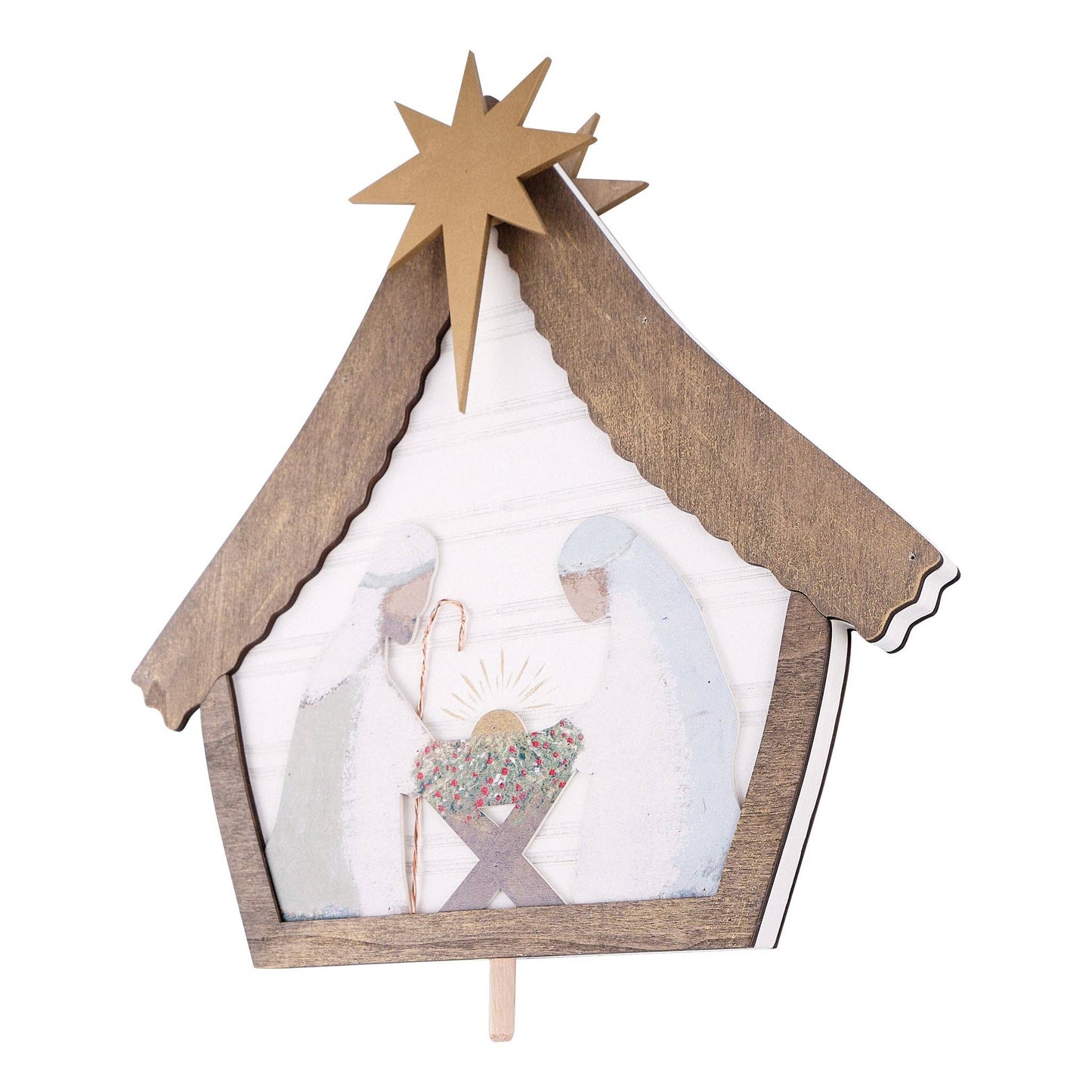 Glory Haus Gold Star Nativity Topper
