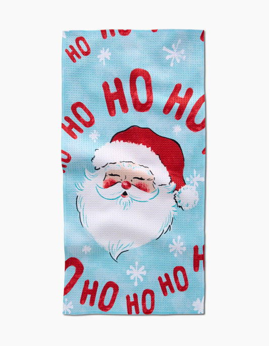 Geometry Merry Santa Claus Bar Towel