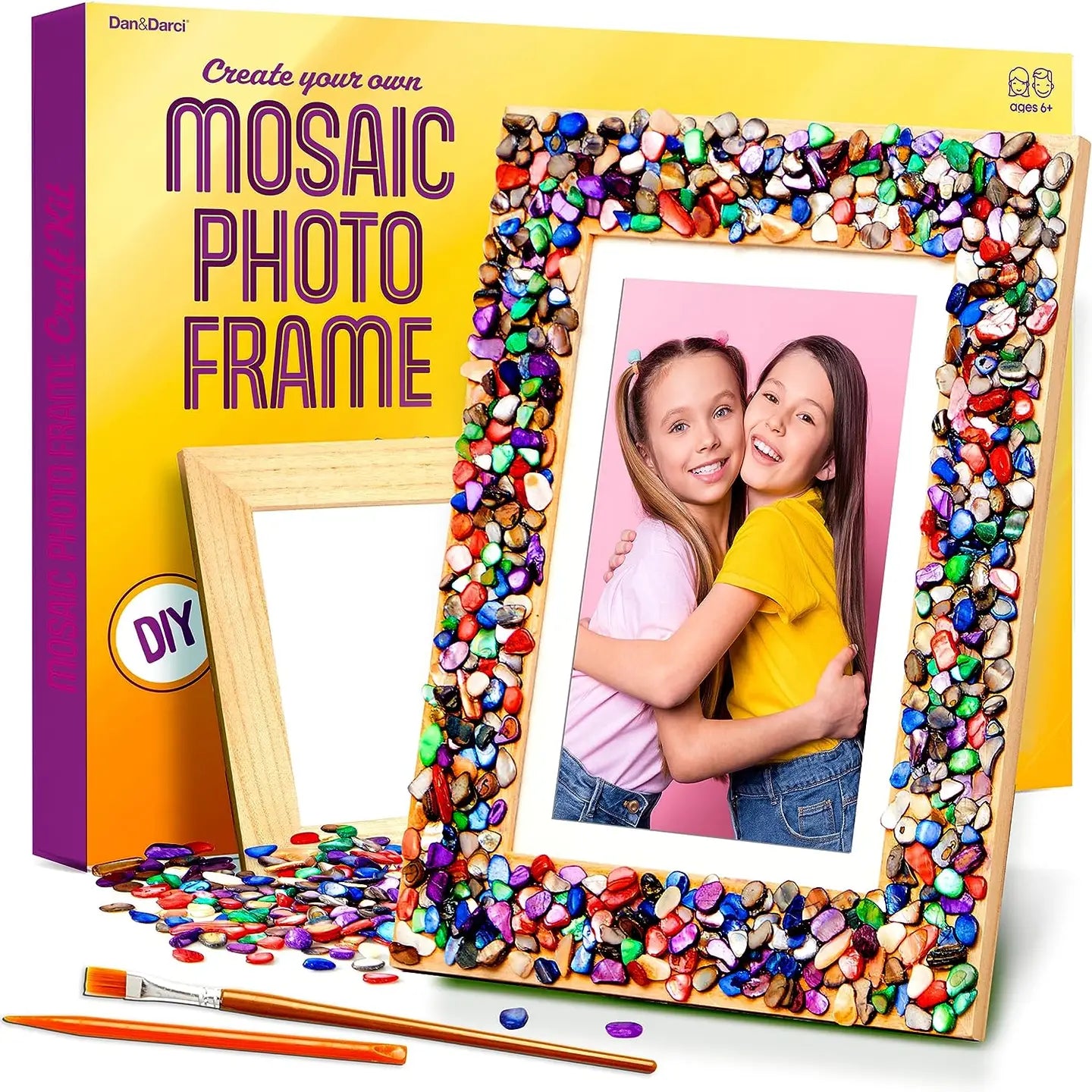 Dan & Darci Diy Mosaic Picture Frame Kit For Kids