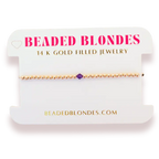 Beaded Blondes | February Amethyst Birthstone Bracelet | Standard 6.75