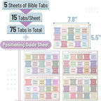 Mr. Pen | Morandi Bible Tabs Laminated | 75 Pack