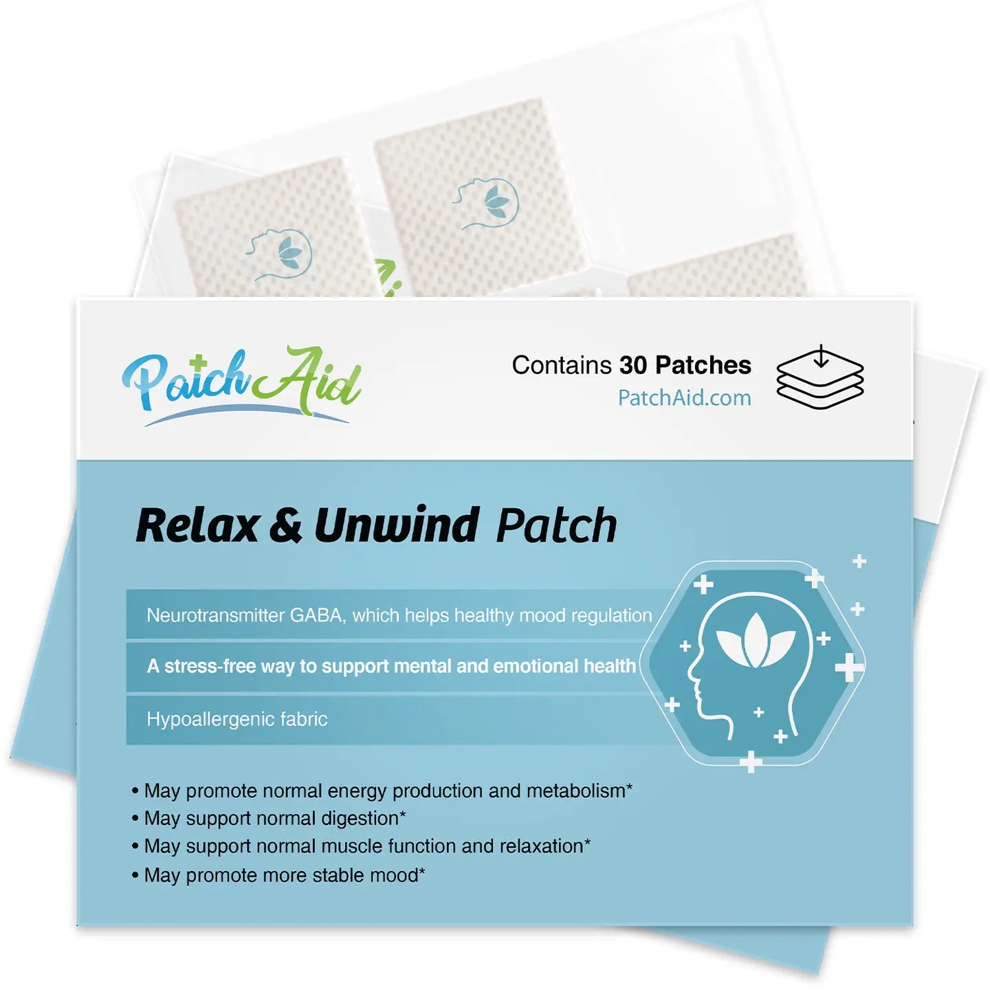 PatchAid Relax & Unwind Patch - Stress Relief & Relaxation Support