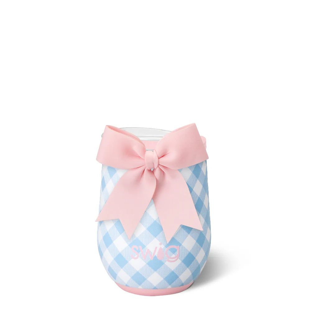 SWIG | Gingham | Insulated Stemless Wine Cup