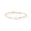 Ronaldo Jewelry | Guardian Angel Bracelet | Mirrored Silver w/14K Gold Artist Wire | Size 7.5