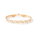 Ronaldo Jewelry | Head Over Heels Bracelet | 14K Gold Artist Wire w/ Mirrored Sterling Silver | Size 7.5