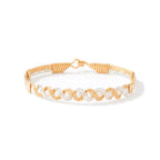 Ronaldo Jewelry | Head Over Heels Bracelet | 14K Gold Artist Wire w/ Mirrored Sterling Silver | Size 7.5