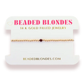 Beaded Blondes | January Garnet Birthstone Bracelet | Standard 6.75