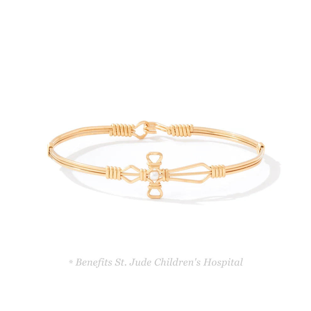 Ronaldo Jewelry | Jesus Loves Me Bracelet | 14K Gold Artist Wire | Size 7