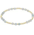enewton | Gold Joy 3mm Gemstone Bead Bracelet | Aquamarine