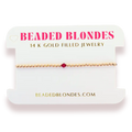 Beaded Blondes | July Ruby Birthstone Bracelet | Standard 6.75