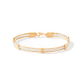 Ronaldo Jewelry | Katbird Bracelet | Sterling Silver Bar w/14K Gold Artist Wire | Size 7