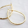 Katie Waltman Jewelry | Earrings | Gold Textured Teardrop