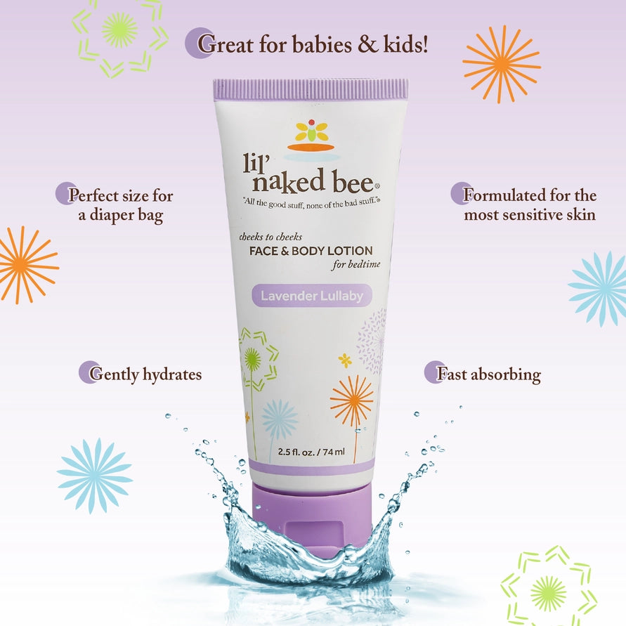 The Naked Bee | Lil Bee Face & Body Lotion | Lavender Lullaby 2.5oz