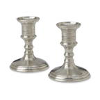 Match Inc | Prato Pewter Candlesticks, Pair