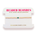 Beaded Blondes | May Emerald Birthstone Bracelet | Standard 6.75