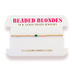 Beaded Blondes | May Emerald Birthstone Bracelet | Standard 6.75