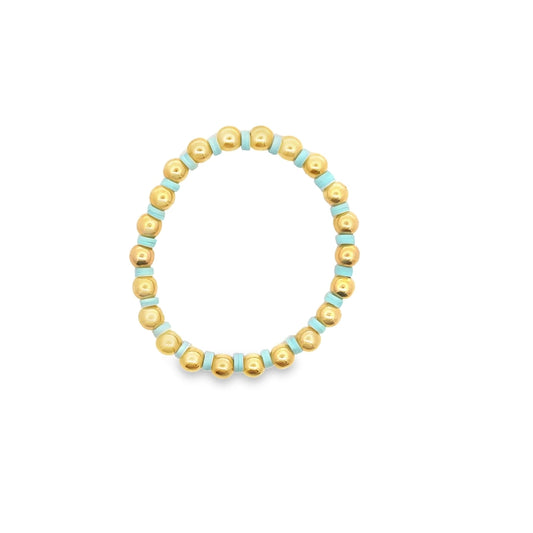 MIA Jewelry 5mm Gold Bead Colorful Bracelet | Mint