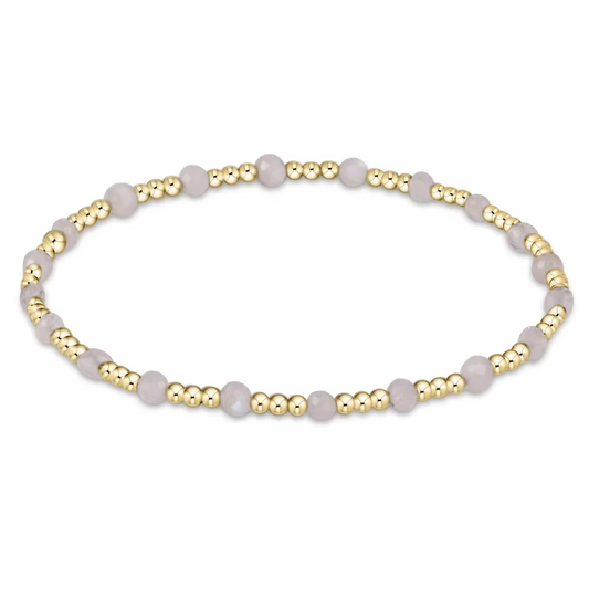 enewton | Gold Sincerity Pattern 3mm Bead Bracelet | Moonstone