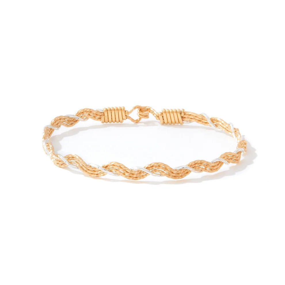 Ronaldo Jewelry | A Mother's Love Bracelet | 14K Gold Artist Wire w/Sterling Silver | Size 7
