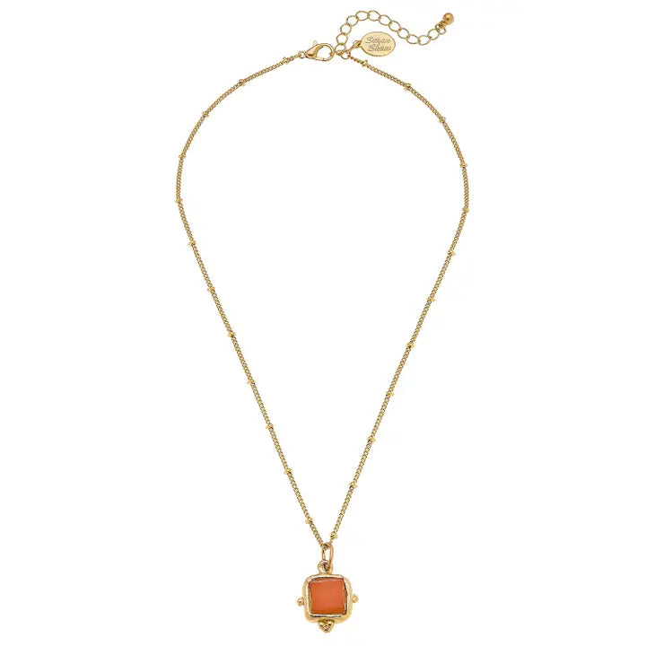 Susan Shaw | Charlotte Dainty Necklace | Orange