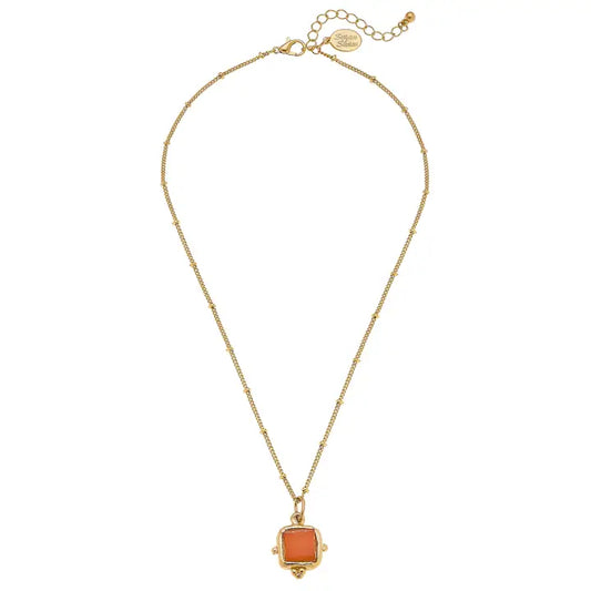 Susan Shaw | Charlotte Dainty Necklace | Orange