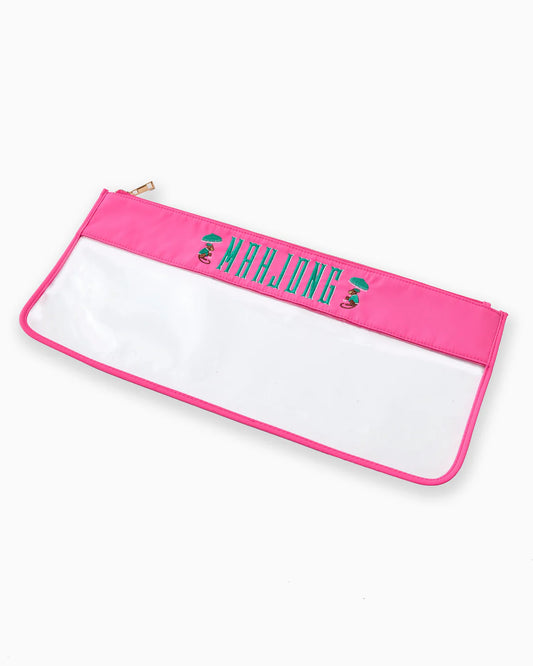 Oh My Mahjong! | Pink Monkey | Mahjong Zippered Bag