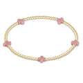 enewton | Signature Small Cross 2mm Gold Bead Bracelet | Coral