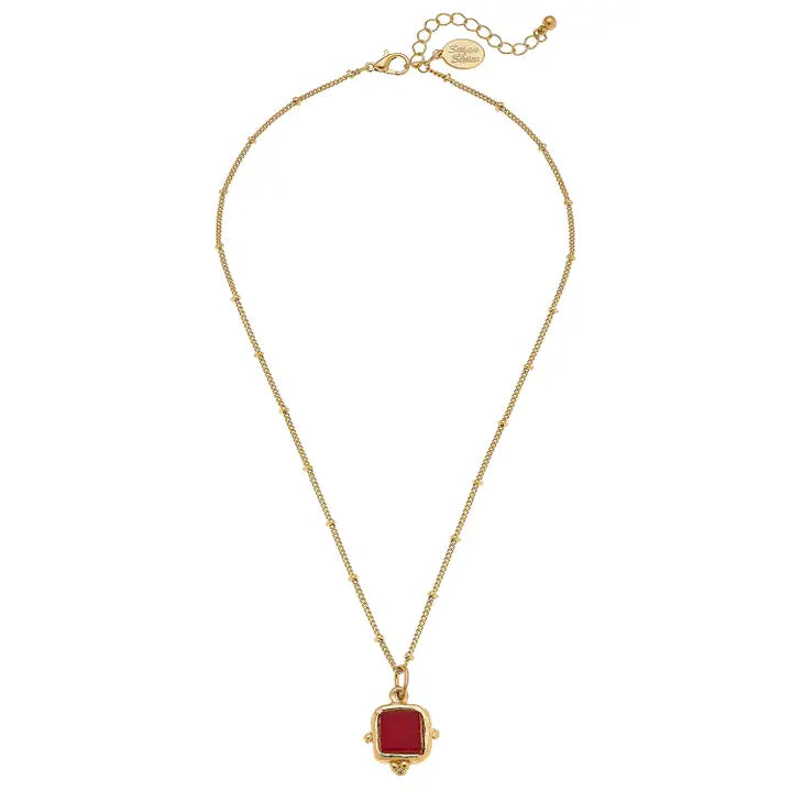 Susan Shaw | Charlotte Dainty Necklace | Red