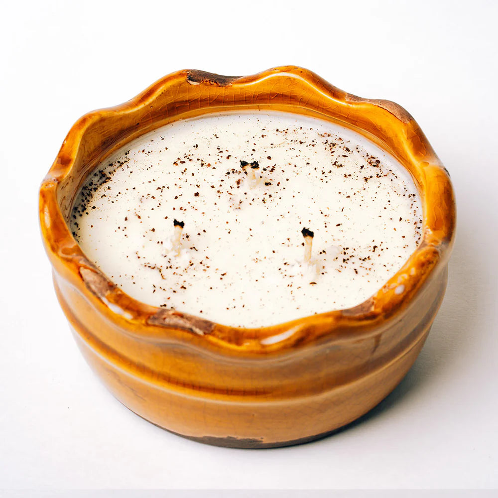 Swan Creek Warm Cinnamon Buns Ruffled Bowl Candle 17OZ