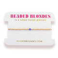 Beaded Blondes | September Saphirre Birthstone Bracelet | Standard 6.75