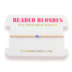 Beaded Blondes | September Saphirre Birthstone Bracelet | Standard 6.75