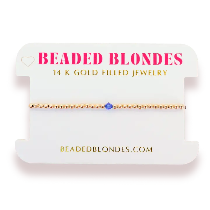 Beaded Blondes | October Rose Birthstone Bracelet | Standard 6.75