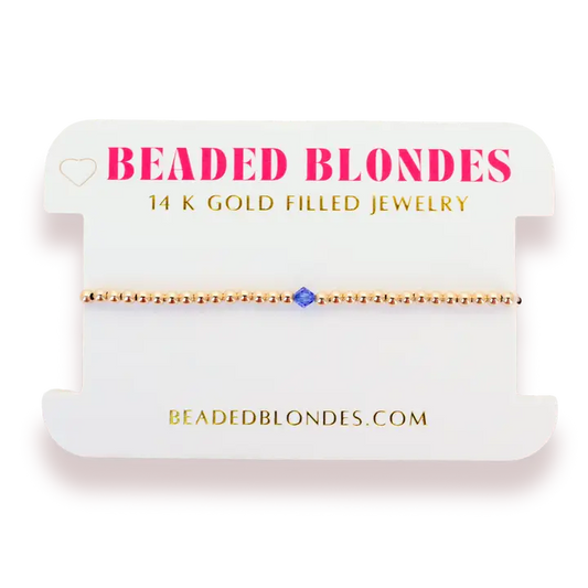 Beaded Blondes | October Rose Birthstone Bracelet | Standard 6.75