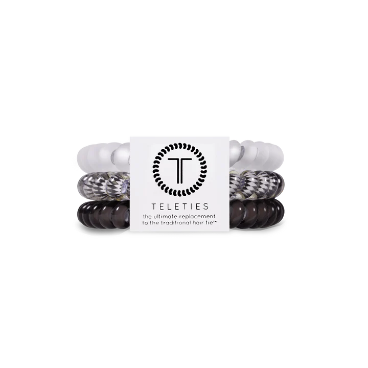 Teleties | Spiral Hair Coils | Small | Silver Flames