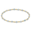enewton | Gold Sincerity Pattern 3mm Bead Bracelet | Aquamarine