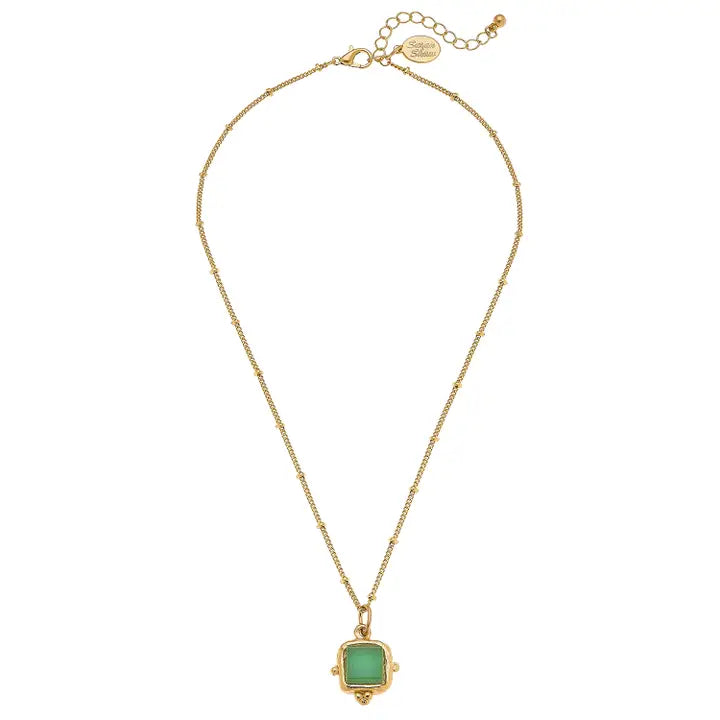 Susan Shaw | Charlotte Dainty Necklace | Green