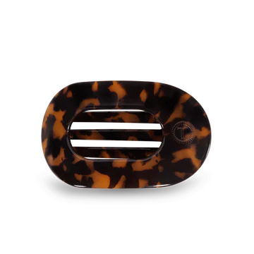 Teleties | Flat Round Hair Clip | Medium | Tortoise