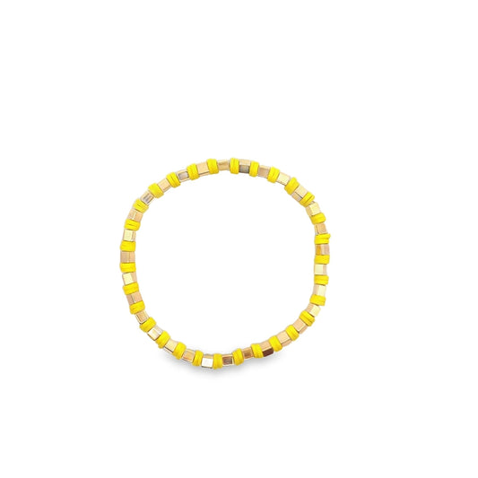 MIA Jewelry Polymer Octagon Bracelet | Yellow
